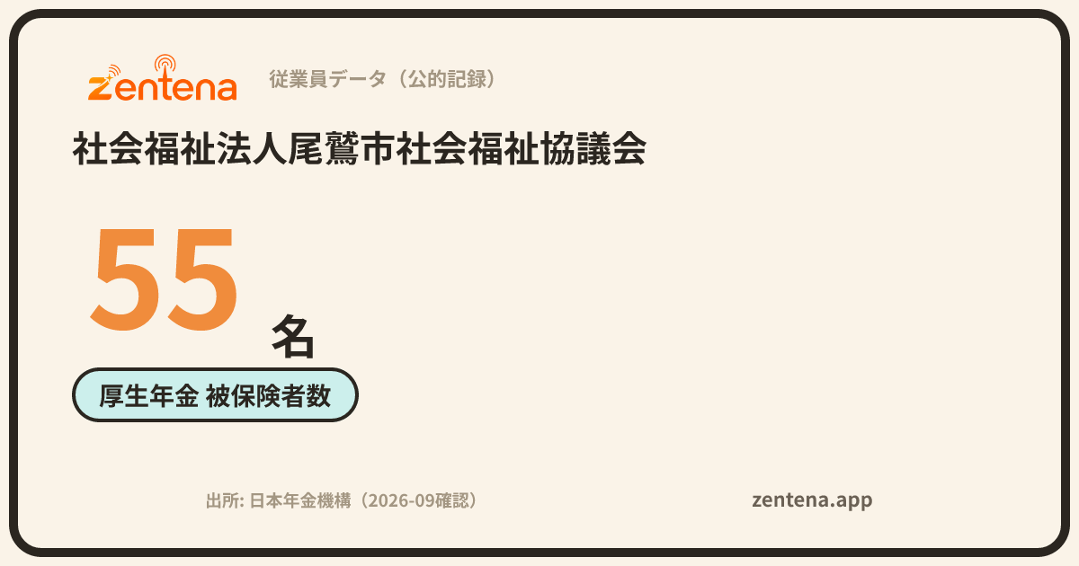 社会福祉法人尾鷲市社会福祉協議会の従業員データカード