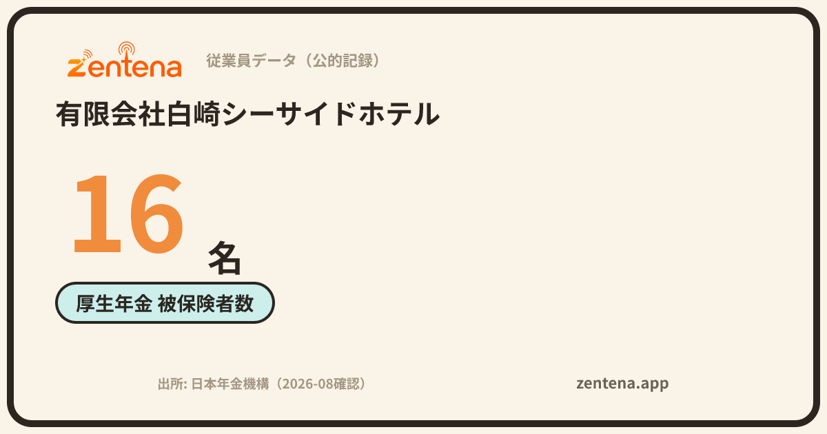 有限会社白崎シーサイドホテルの従業員データカード