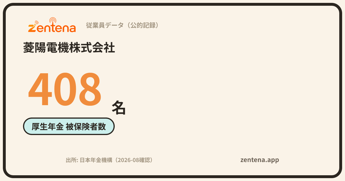 菱陽電機株式会社の従業員データカード