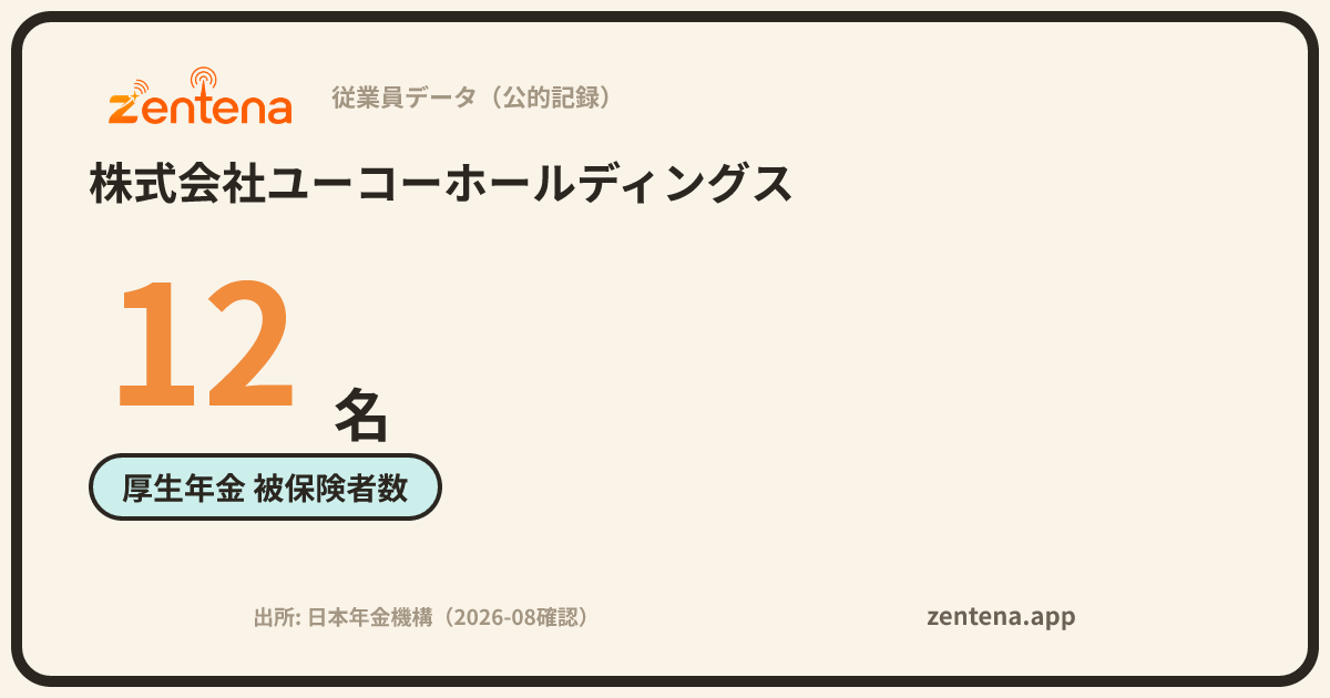 株式会社ユーコーホールディングスの従業員データカード