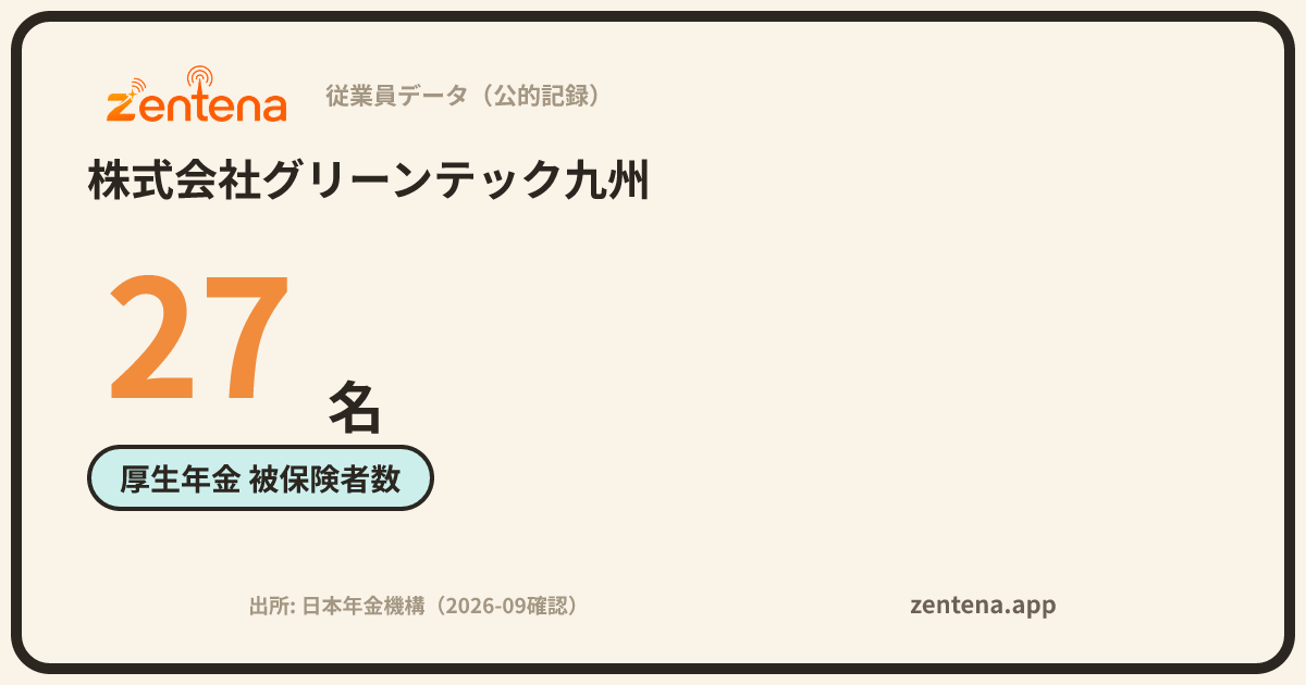 株式会社グリーンテック九州の従業員データカード