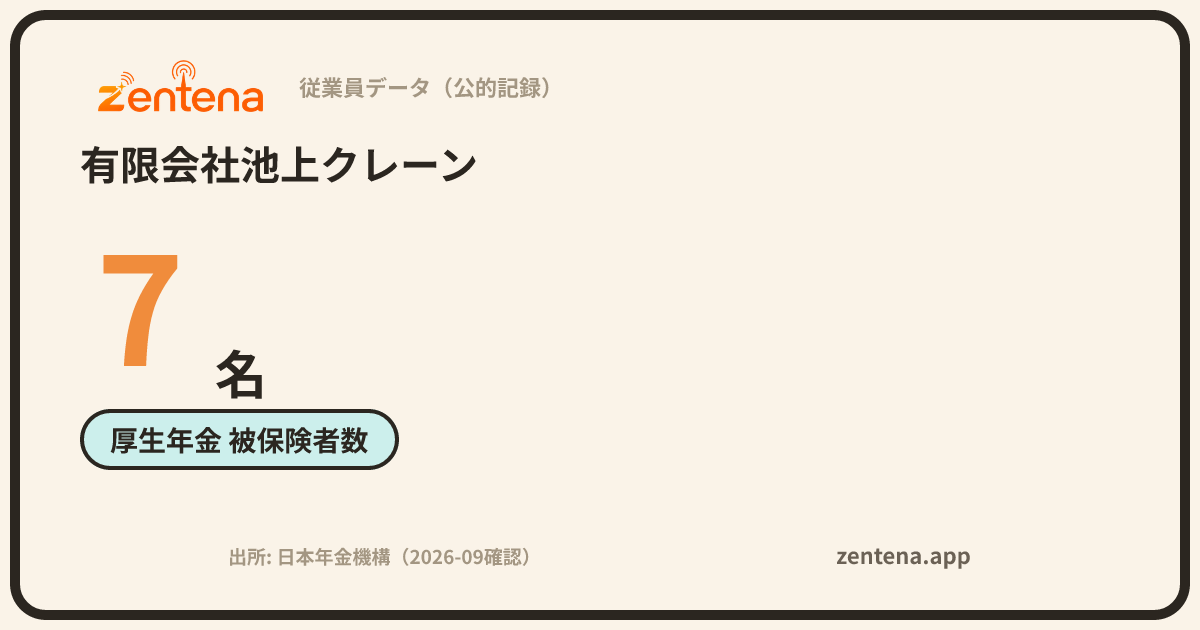 有限会社池上クレーンの従業員データカード