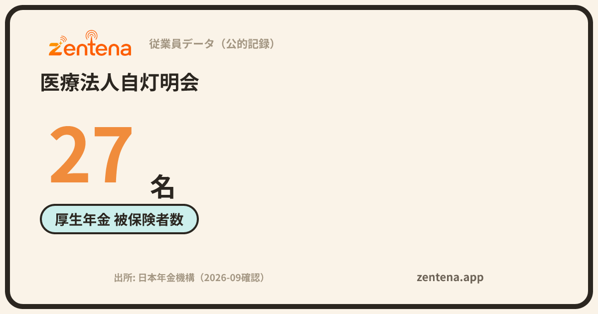 医療法人自灯明会の従業員データカード