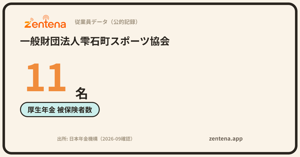 一般財団法人雫石町スポーツ協会の従業員データカード