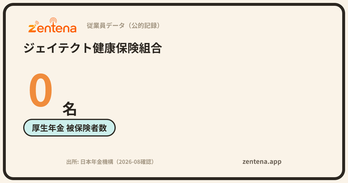 ジェイテクト健康保険組合の従業員データカード