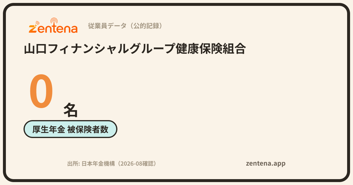 山口フィナンシャルグループ健康保険組合の従業員データカード