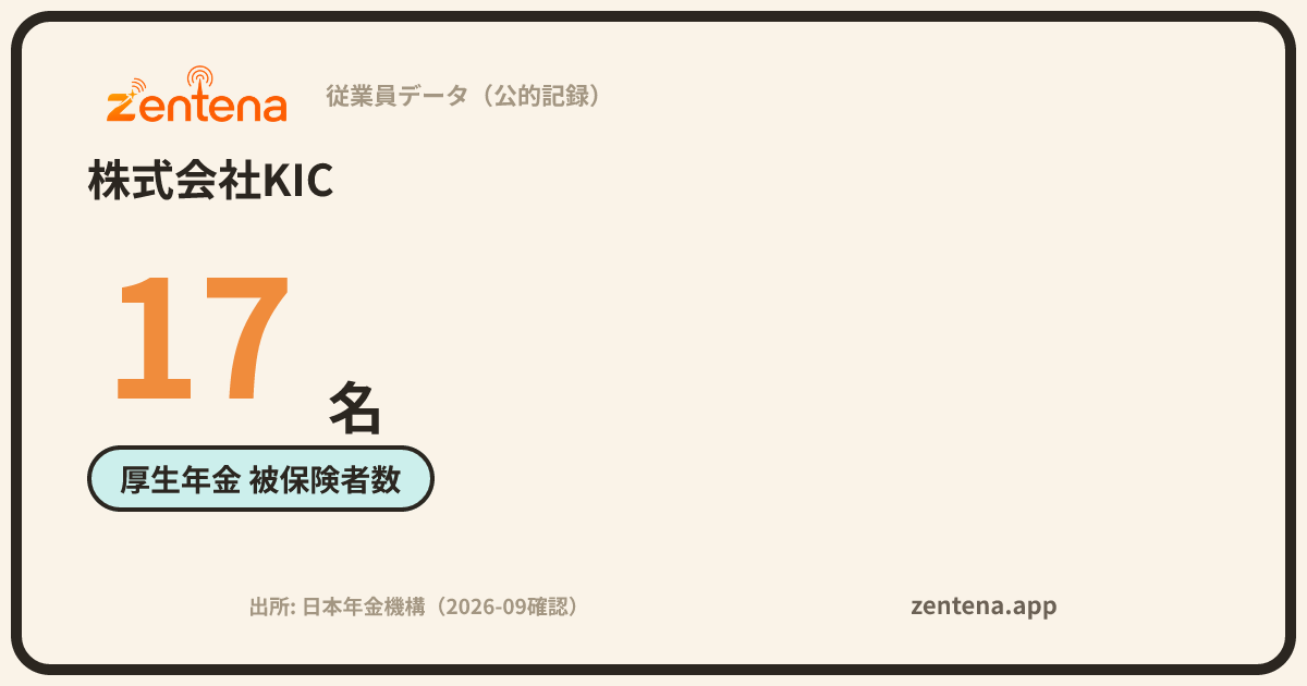 株式会社KICの従業員データカード
