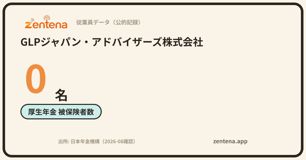 GLPジャパン・アドバイザーズ株式会社の従業員データカード