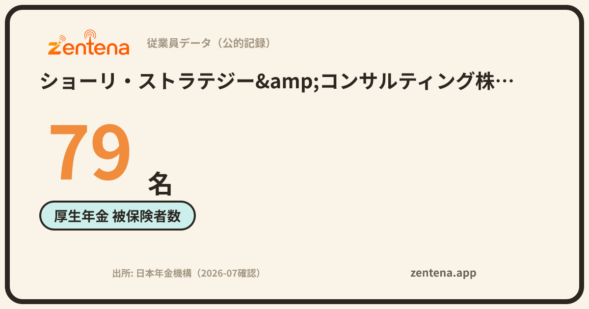 ショーリ・ストラテジー&コンサルティング株式会社の従業員データカード