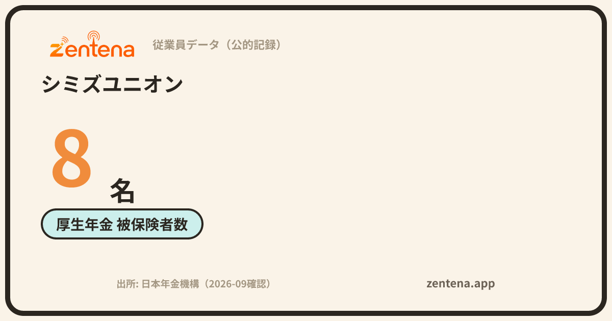 シミズユニオンの従業員データカード
