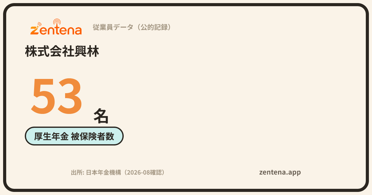 株式会社興林の従業員データカード