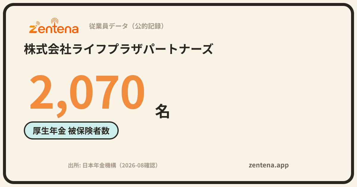 株式会社ライフプラザパートナーズの従業員データカード