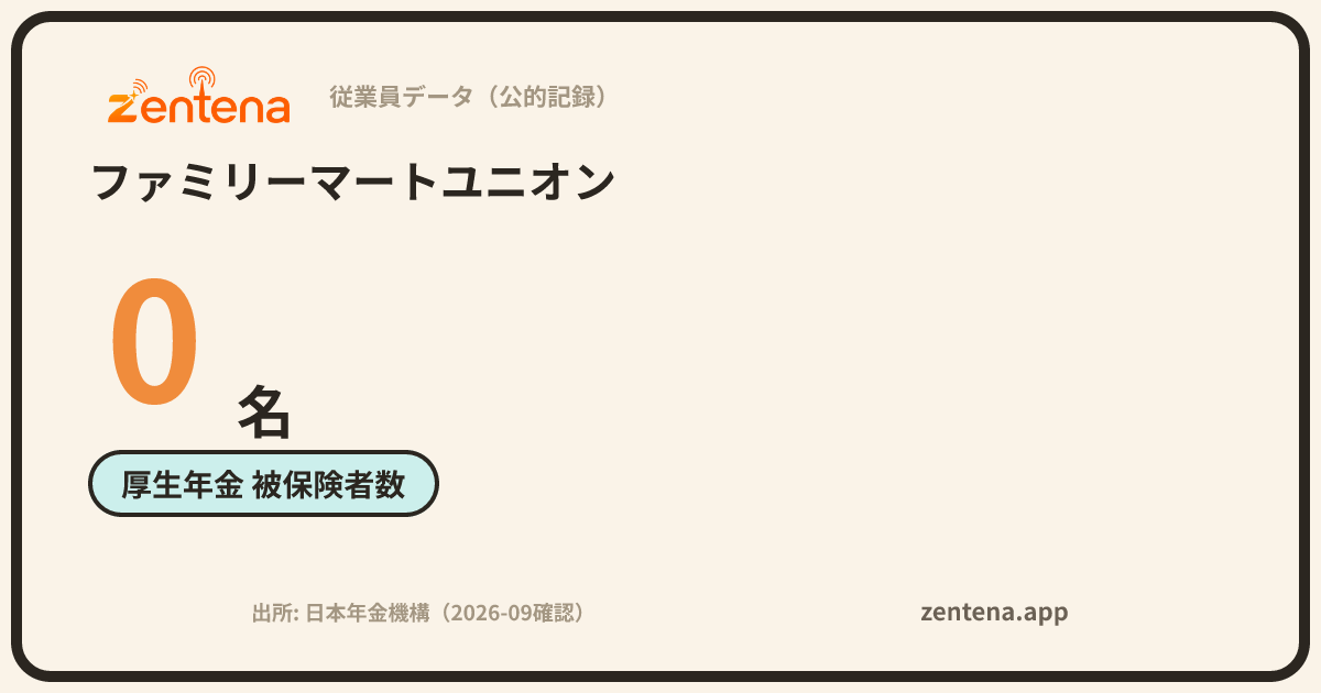 ファミリーマートユニオンの従業員データカード