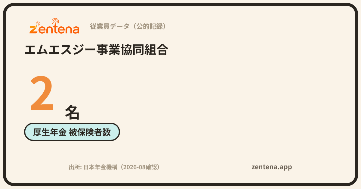 エムエスジー事業協同組合の従業員データカード