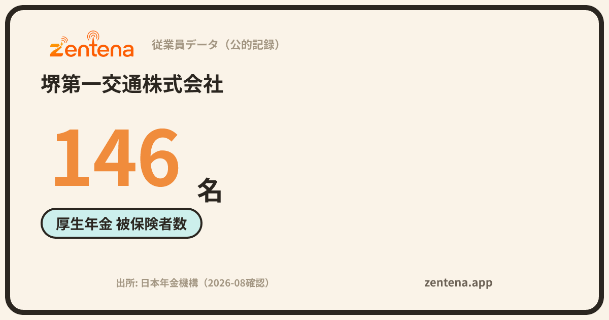 堺第一交通株式会社の従業員データカード