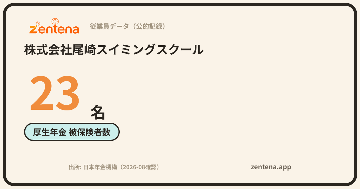 株式会社尾崎スイミングスクールの従業員データカード