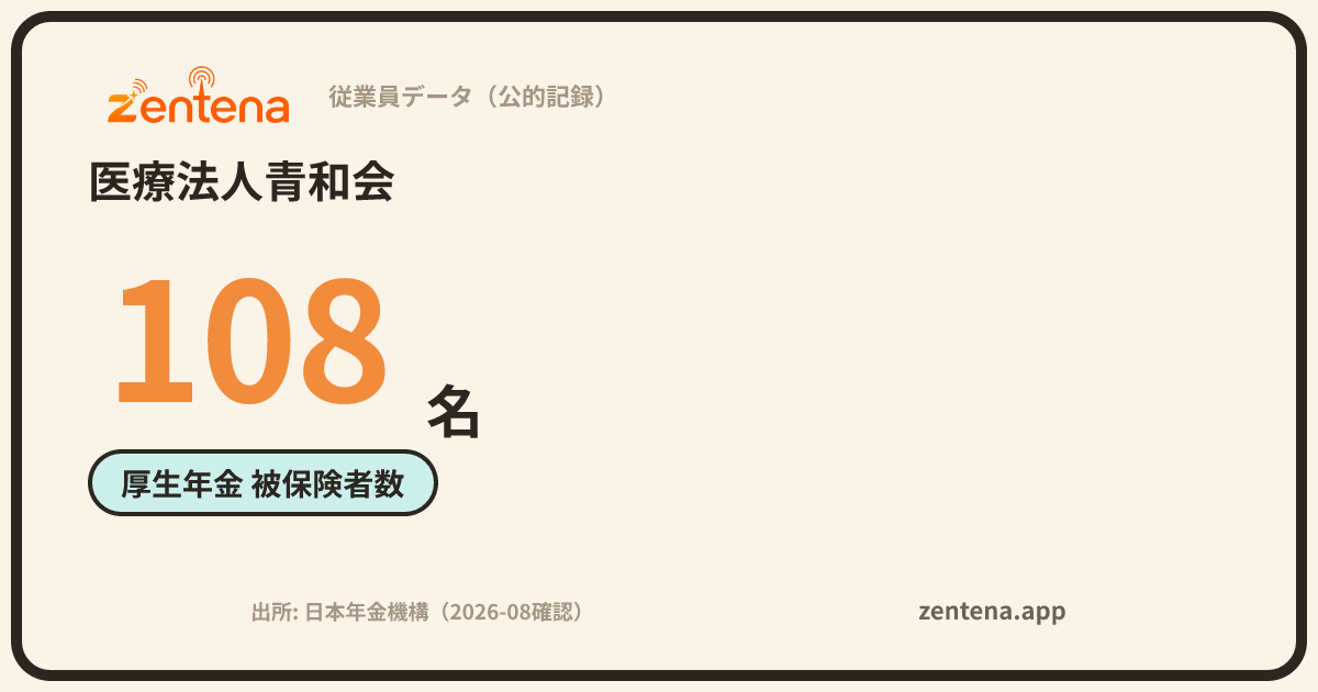 医療法人青和会の従業員データカード