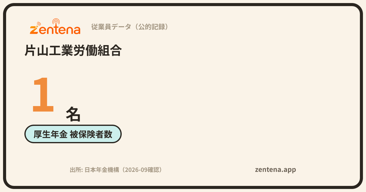片山工業労働組合の従業員データカード