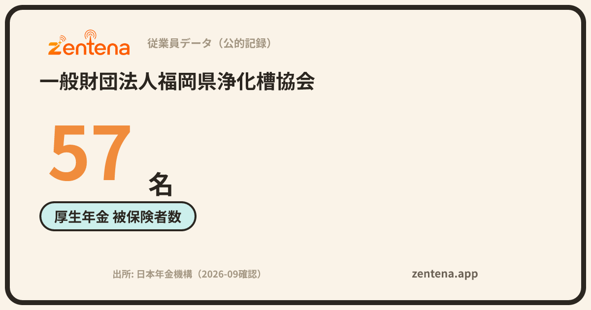 一般財団法人福岡県浄化槽協会の従業員データカード