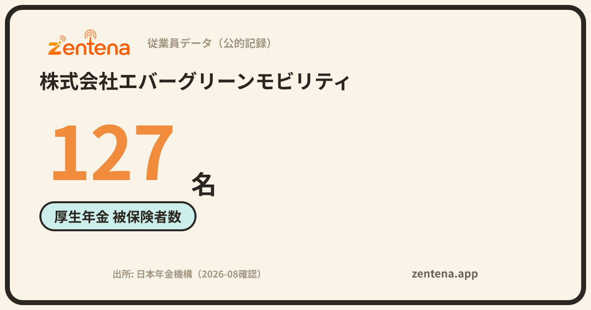 株式会社エバーグリーンモビリティの従業員データカード