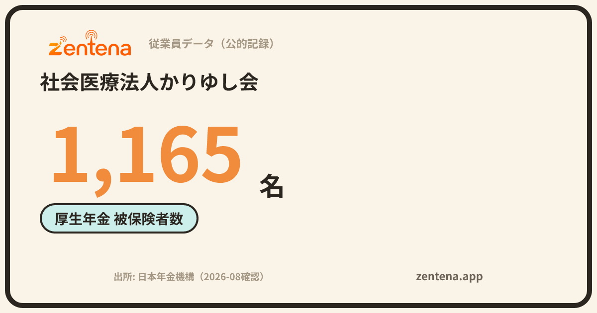 社会医療法人かりゆし会の従業員データカード