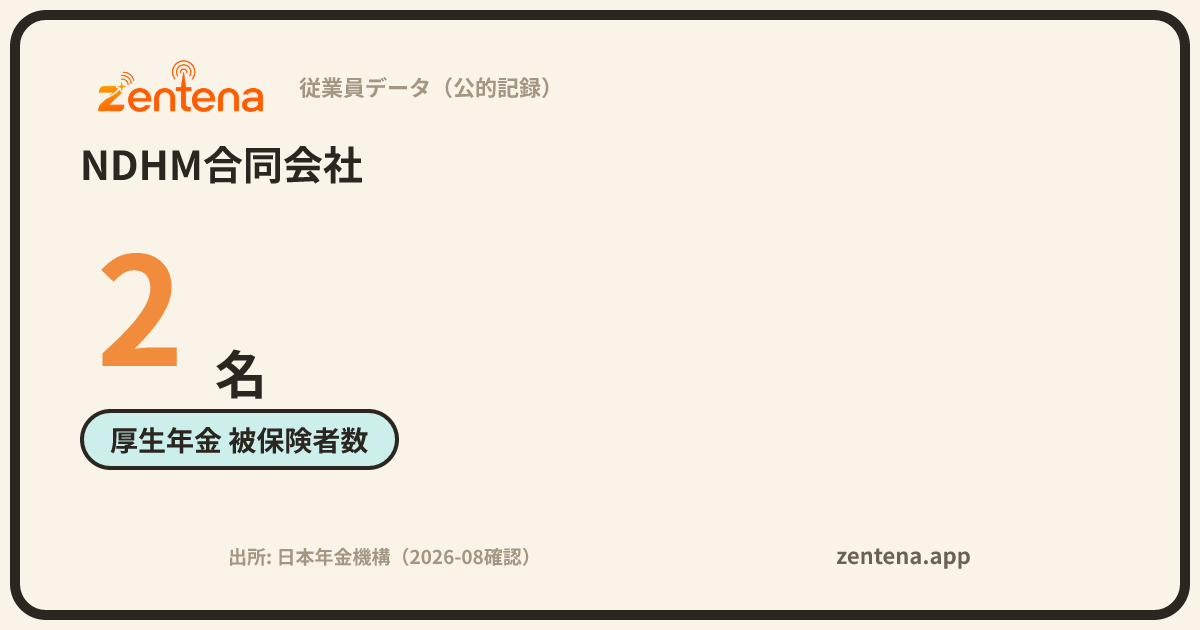 NDHM合同会社の従業員データカード