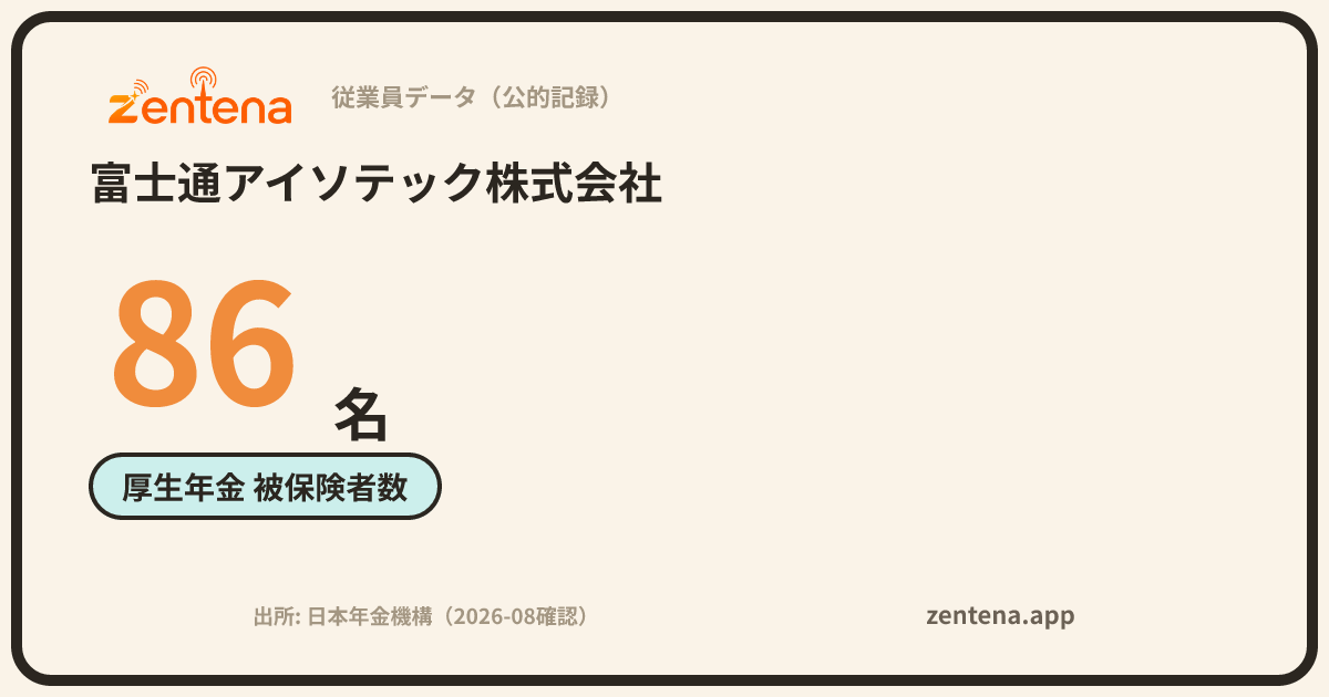 富士通アイソテック株式会社の従業員データカード