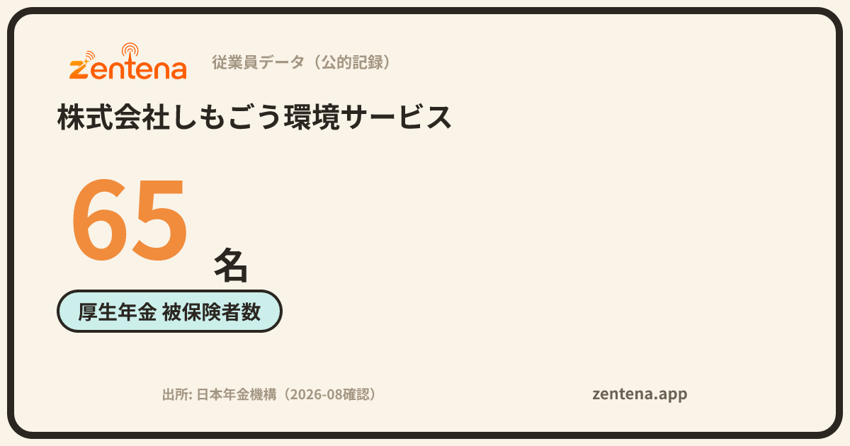 株式会社しもごう環境サービスの従業員データカード
