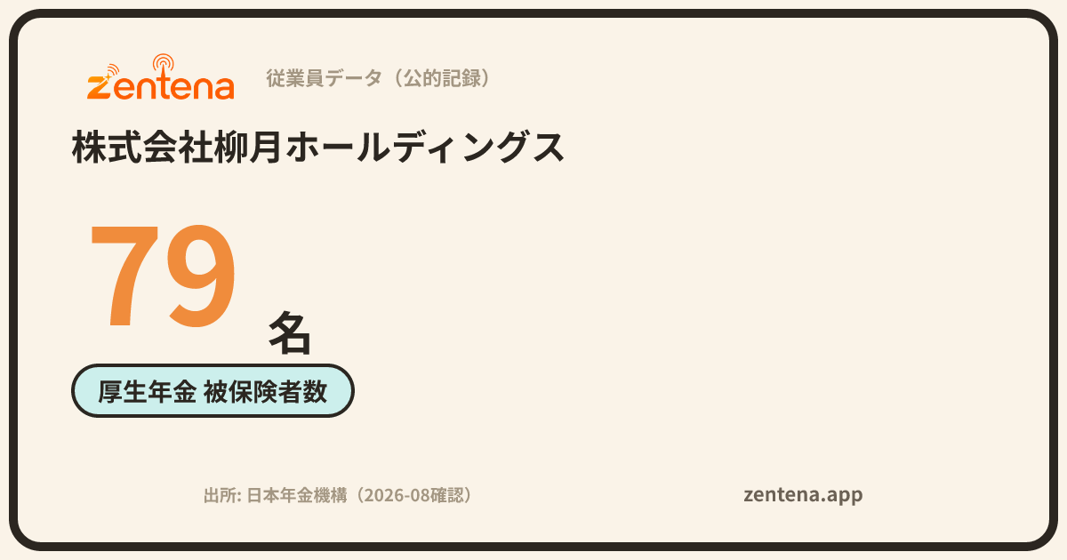 株式会社柳月ホールディングスの従業員データカード