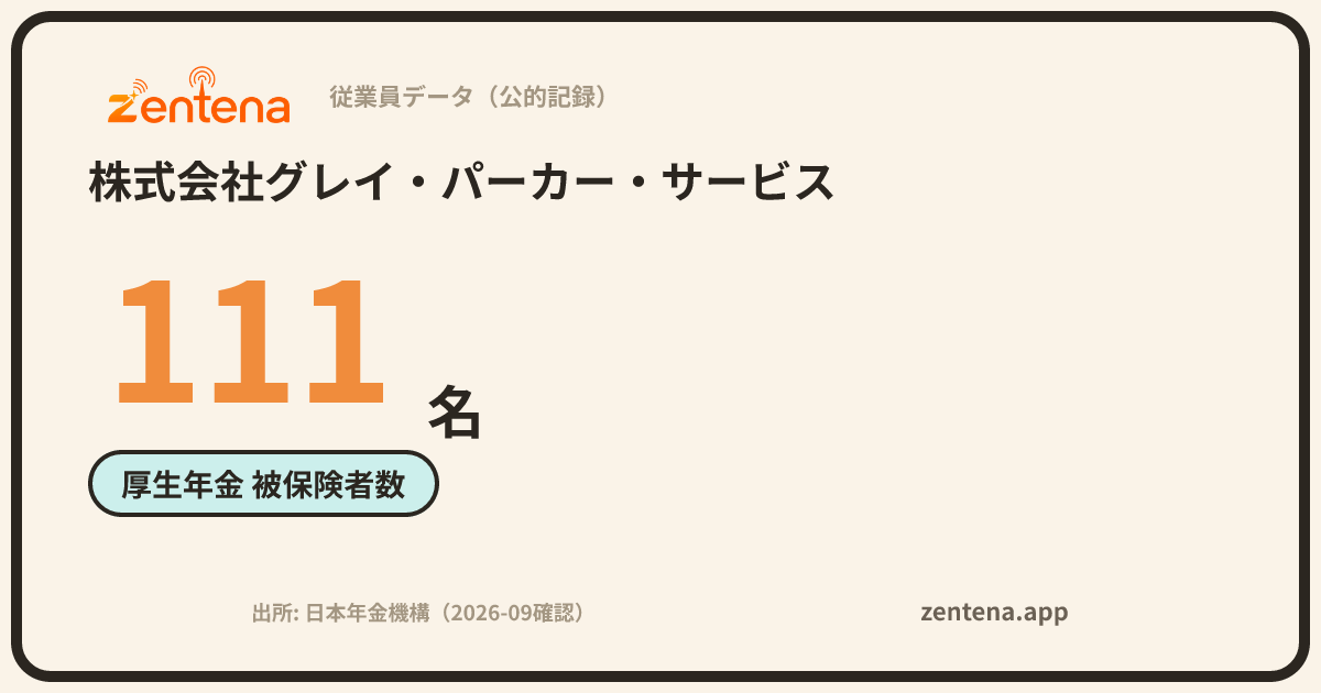 株式会社グレイ・パーカー・サービスの従業員データカード