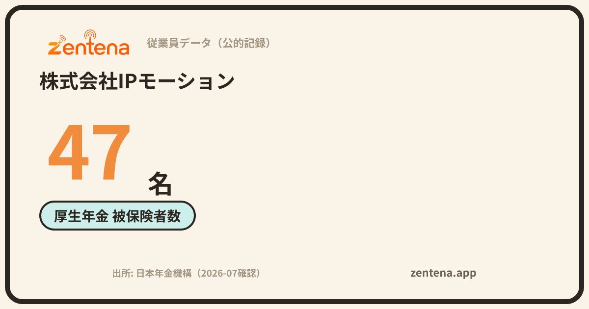 株式会社IPモーションの従業員データカード