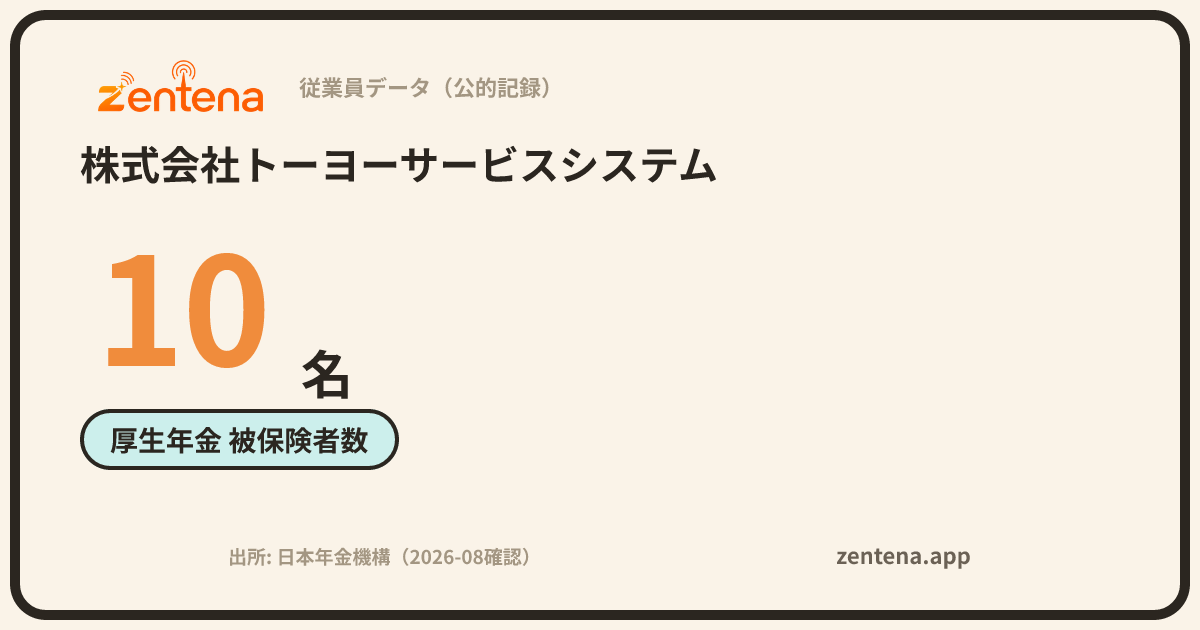 株式会社トーヨーサービスシステムの従業員データカード