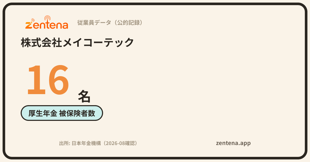 株式会社メイコーテックの従業員データカード