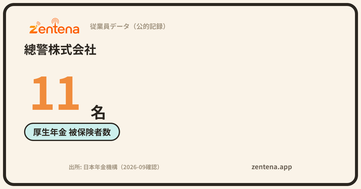 總警株式会社の従業員データカード