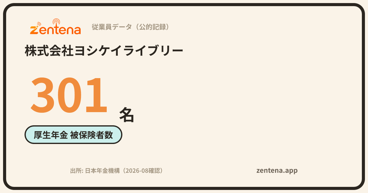 株式会社ヨシケイライブリーの従業員データカード