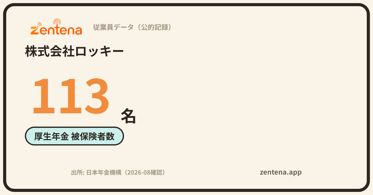 株式会社ロッキーの従業員データカード