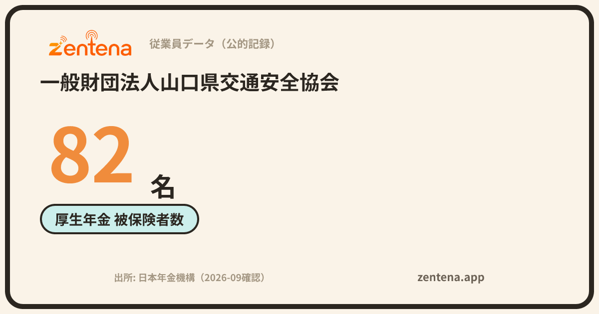 一般財団法人山口県交通安全協会の従業員データカード