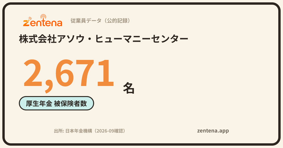 株式会社アソウ・ヒューマニーセンターの従業員データカード