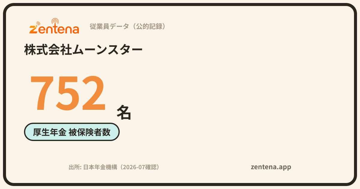株式会社ムーンスターの従業員データカード