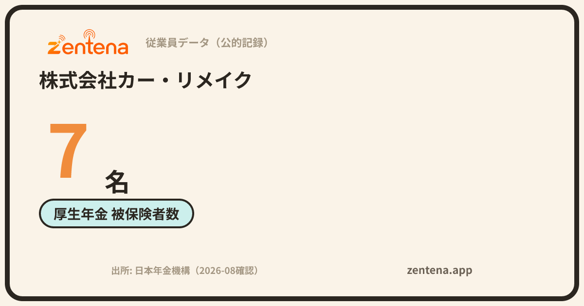 株式会社カー・リメイクの従業員データカード