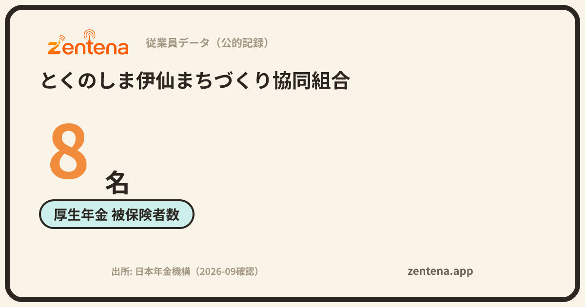 とくのしま伊仙まちづくり協同組合の従業員データカード