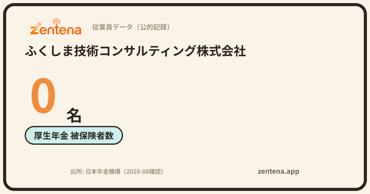 ふくしま技術コンサルティング株式会社の従業員データカード