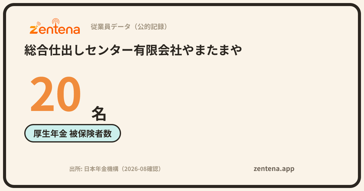 総合仕出しセンター有限会社やまたまやの従業員データカード