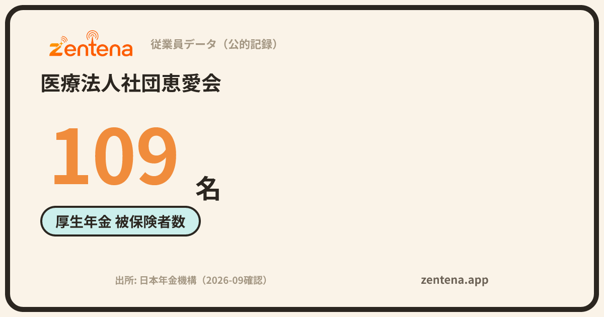 医療法人社団恵愛会の従業員データカード
