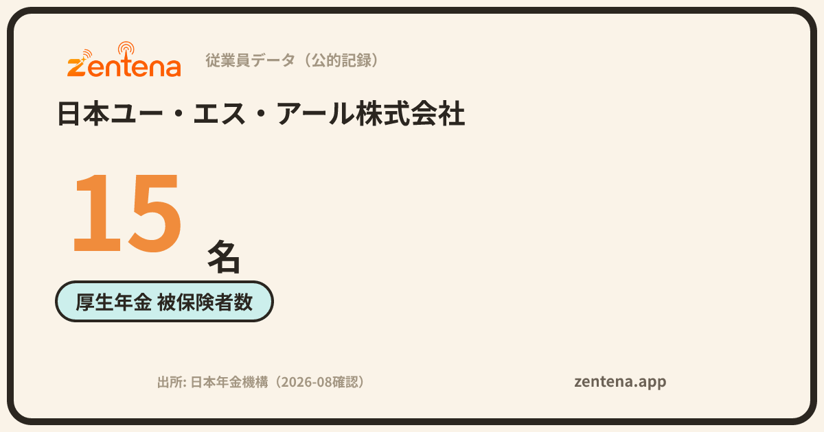 日本ユー・エス・アール株式会社の従業員データカード