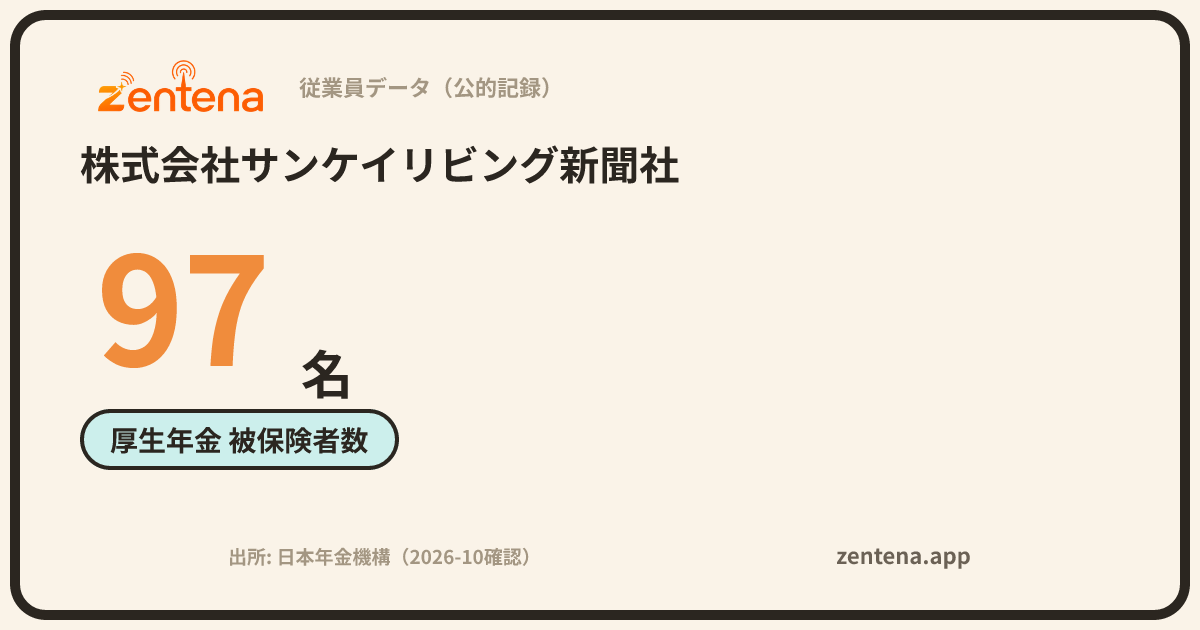 株式会社サンケイリビング新聞社の従業員データカード