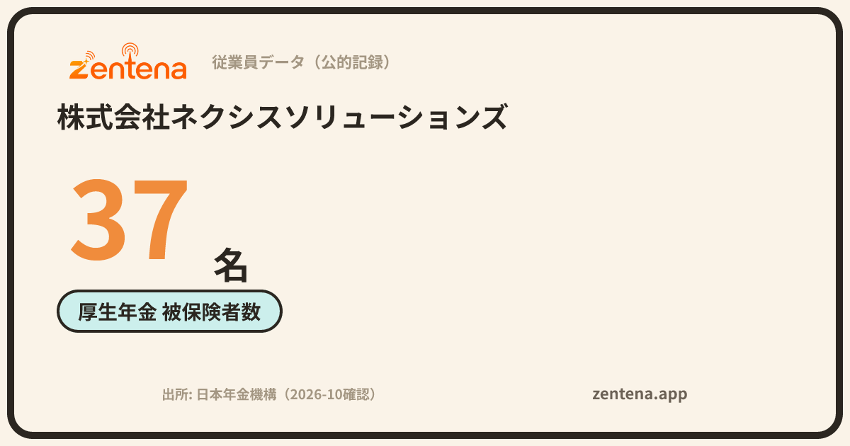 株式会社ネクシスソリューションズの従業員データカード