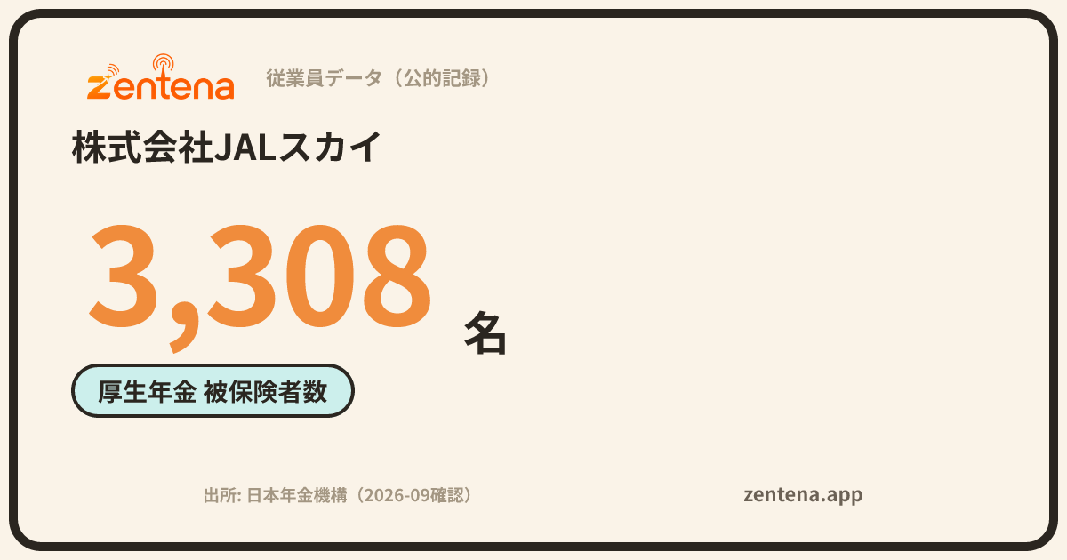 株式会社JALスカイの従業員データカード