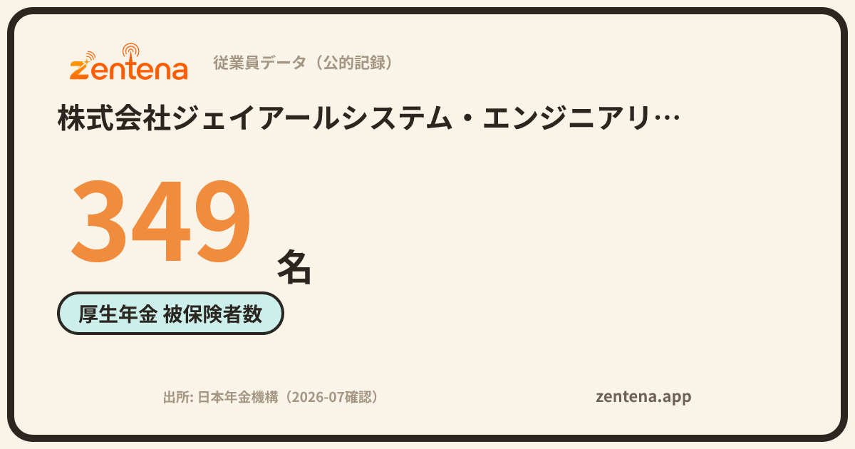 株式会社ジェイアールシステム・エンジニアリングの従業員データカード