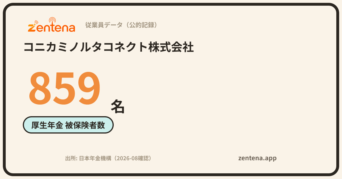 コニカミノルタコネクト株式会社の従業員データカード